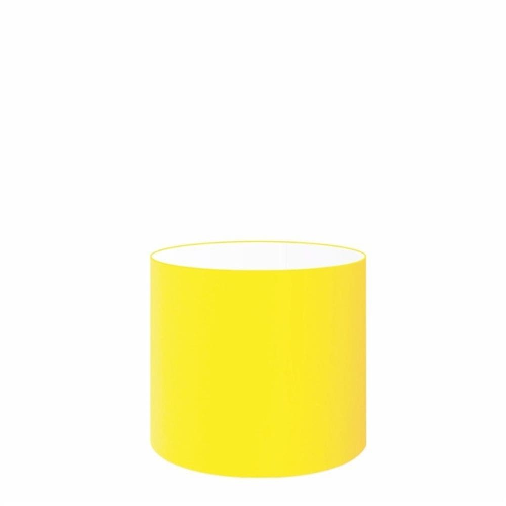 Cúpula em Tecido Cilindrica Abajur Luminária Cp-4046 18x18cm Amarelo