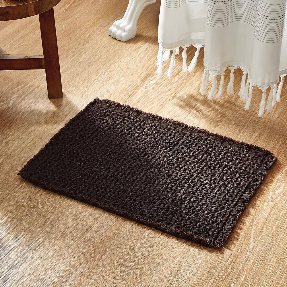 Tapetes de banheiro TYUU Tapete de banho antiderrapante superabsorvente para waffles