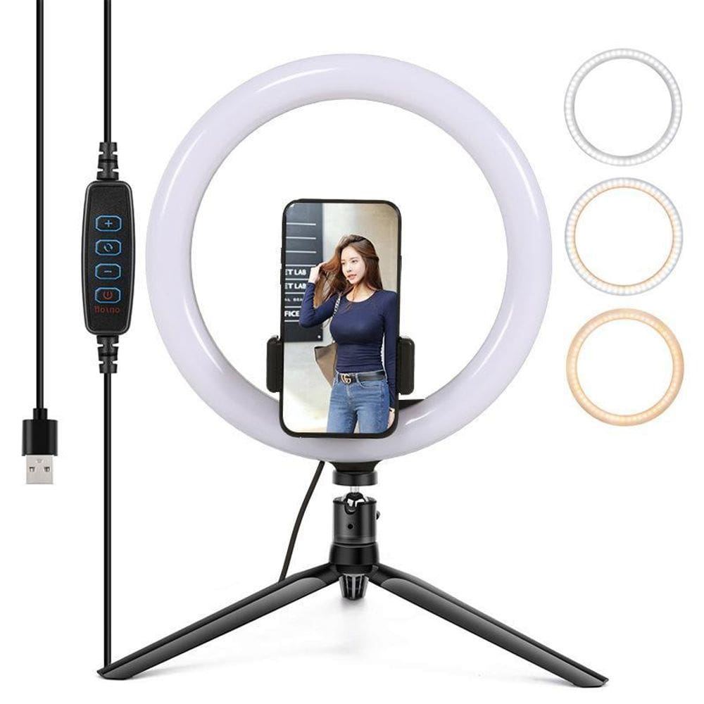 Ring Light Led Iluminador 26Cm 10 Polegadas Com Suporte
