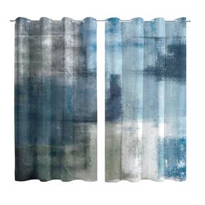 Cortina Asuexpect Dusty Blue Abstract 107x160cm Conjunto de 2 painéis
