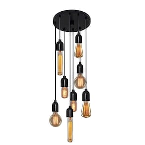 Luminária Lustre Retro Md-4162/8 Suporte Para Lâmpada / Não Inclusa - Bivolt