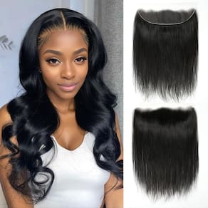 Fecho frontal de renda Renyarch 13x4, cabelo liso brasileiro