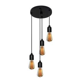 Lustre Pendente Luminária Retro Md-4162/4 Suporte Para Lâmpada / Não Inclusa - Bivolt