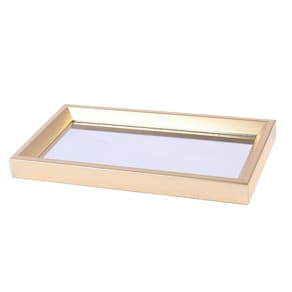 Bandeja Decorativa Espelhada Madeira e Espelho 22x12 cm Color