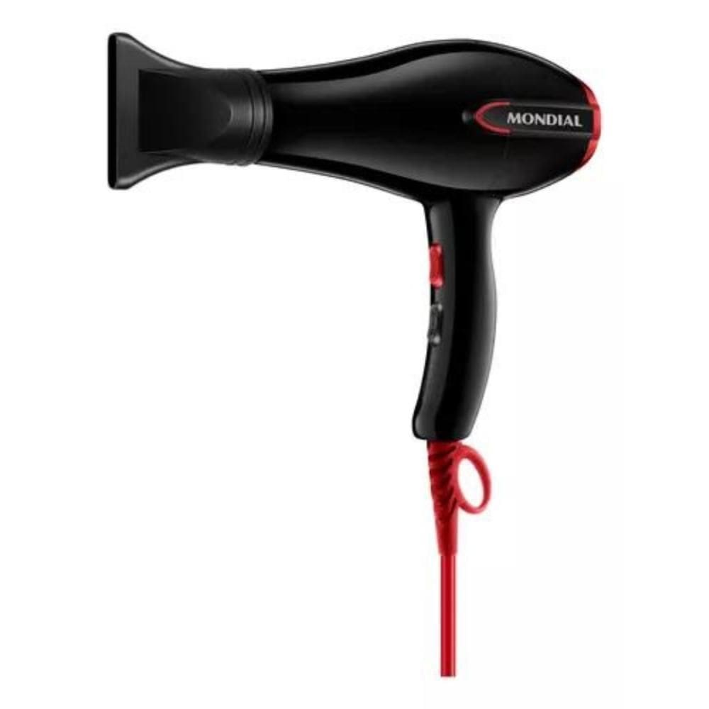 Secador De Cabelos Mondial Turbo Color Preto/Vermelho Sc-41