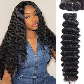 Pacotes de cabelo NBRUW 12A Deep Wave 100% virgem não processada