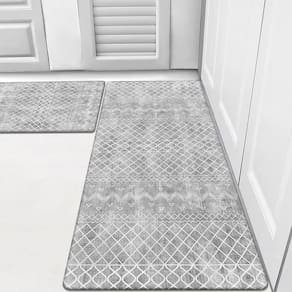 Conjunto de tapetes de cozinha HEBE Anti Fatigue, antiderrapante, impermeável, 2 unidades