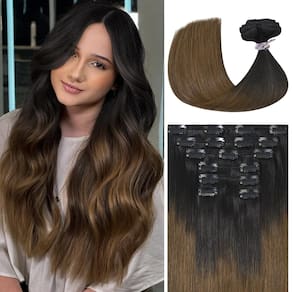 Extensões de cabelo Ukira Ombre Real Human Hair 30 cm 100 g 7 unidades