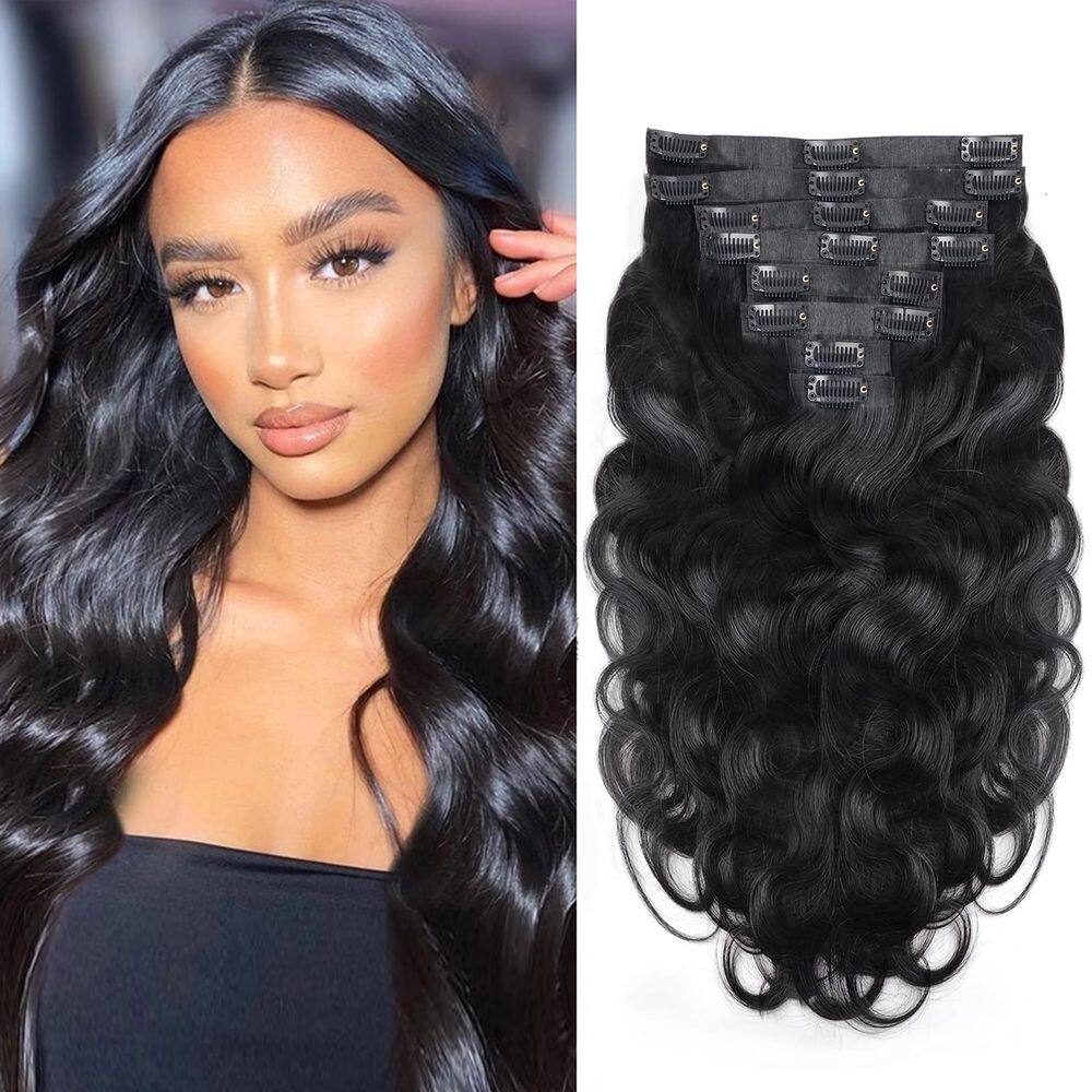 Extensões de cabelo Clip In Mihugass Body Wave 40 cm 120 g 8 unidades