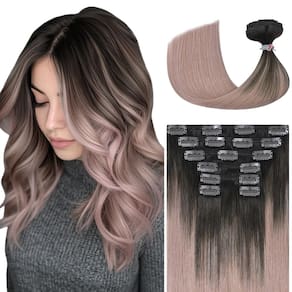 Extensões de cabelo Ukira Ombre Real Human Hair 30 cm 100 g 7 unidades