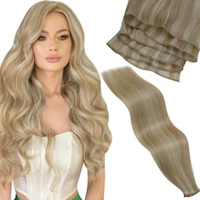 Costure em extensões de cabelo LaAvoo Genius Weft Human Hair 18cm