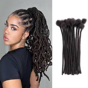 Dreadlock Extensions IXIMII Human Hair 0,8 cm 30 cm 20 fios