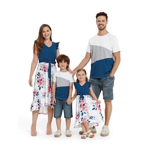 Roupas familiares combinando PATPAT Mommy and Me Dresses Women L