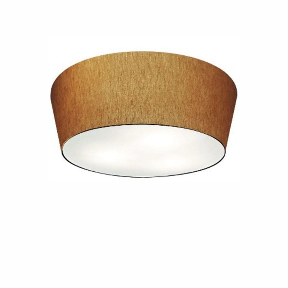 Plafon Cone Md-3003 Cúpula em Tecido 12/40x35cm Palha - Bivolt