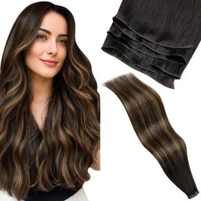 Extensões de cabelo LaAvoo Hand Tied Hand Weft Brown Human Hair 50g