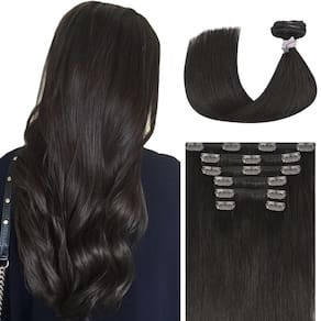 Extensões de cabelo Ukira Dark Brown Real Human Hair 20cm 100g