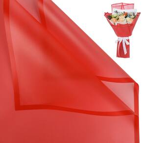 Papel de embrulho de flores NESCCI Waterproof 20 folhas vermelho