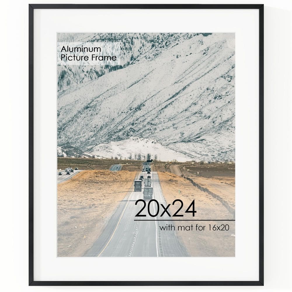 Porta-retratos FLYJOE Alumínio 20x24 cm com tapete 16x20 cm