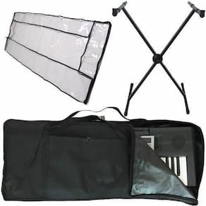 Kit Capa Simples + Suporte Em X Teclado + Cobertura Carbon