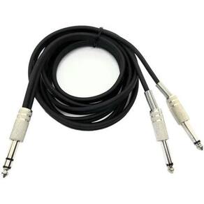 Cabo Insert Y P10 Stereo X 2 P10 Mono 5 Metros Profissional