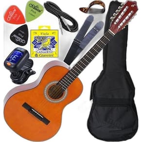 Kit Viola Eletroacústico Caipíra Canhoto Giannini Vs14 Nt