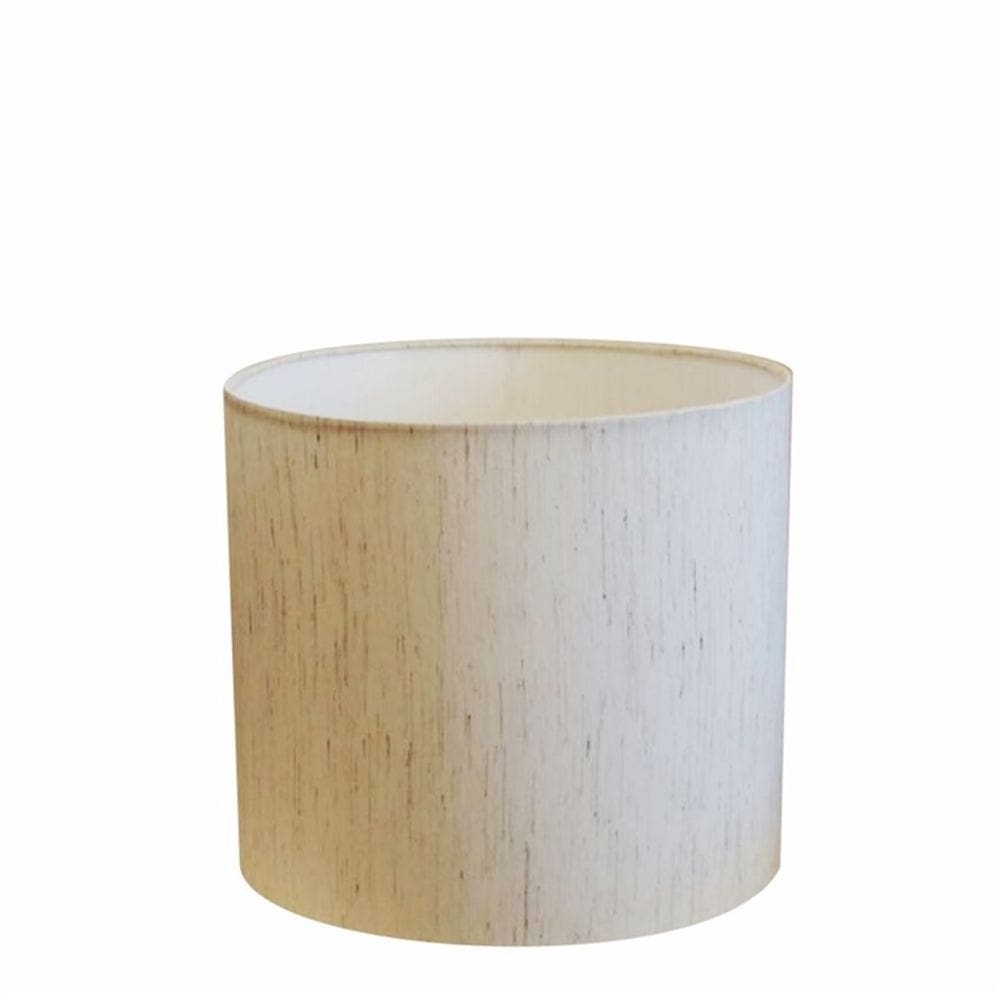 Cúpula em Tecido Cilíndrico Abajur Luminária Cp-4143 35x25cm Linho Bege
