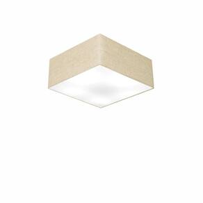 Plafon Quadrado Md-3000 Cúpula em Tecido 12/25x25cm Rustico Bege - Bivolt