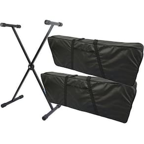 Kit Suporte + 2 Capas Para Teclado 5/8 Simples Nylon