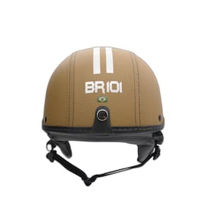 Capacete Coquinho Br 101 Creme Fume Pp - Scooter/Bike