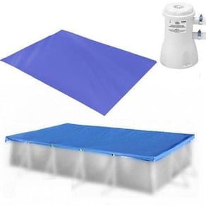 Kit Capa Mor Piscina Retangular 2.500L Com Capa Forro Bomba