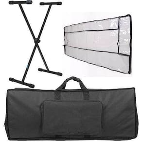 Kit Capa Piano Acolchoada Com Capa Cobertura + Suporte Em X
