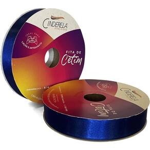 Fita De Cetim 22mm x 50m. Marinho - Cinderela