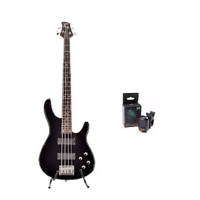 Kit Baixo Land Eletrico L-B3-4 Bk + Afinador Digital