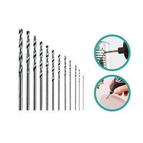 Kit 12 Mini Brocas 1 A 3.2Mm Fina Para Micro Retíficas