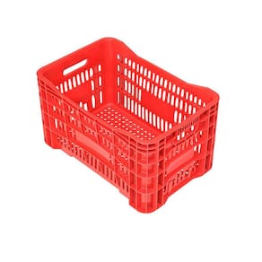 Caixa Plástica Vazada Hortifruti - Vermelho