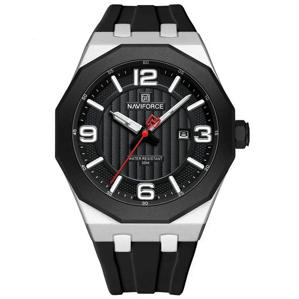 relógio para homem pulseira de silicone 3atm resistente à água data automática