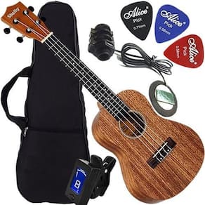 Kit Completo Ukulele Eletroacústico Canhoto Su23M Shelby