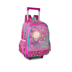 Mochila Infantil Escolar Menina Paetê Carrinho Rosa Clio