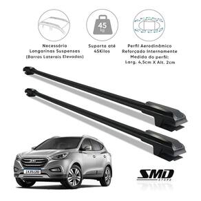 Rack Travessa Teto Hyundai Ix35 10 A 18 Aluminio Preto Preto