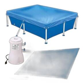 Capa + Forro + Bomba Piscina 2500 Litros Premium Mor