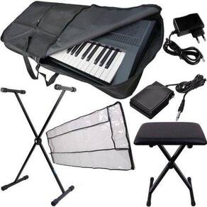 Kit Capa Para Teclado Musical Completo Com Multi Acessórios