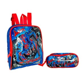 Kit Lancheira Térmica Dark Spider + Estojo Azul E Vermelho