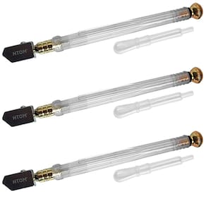 Kit 3 Cortador De Vidro A Óleo Autolubrificante Profissional