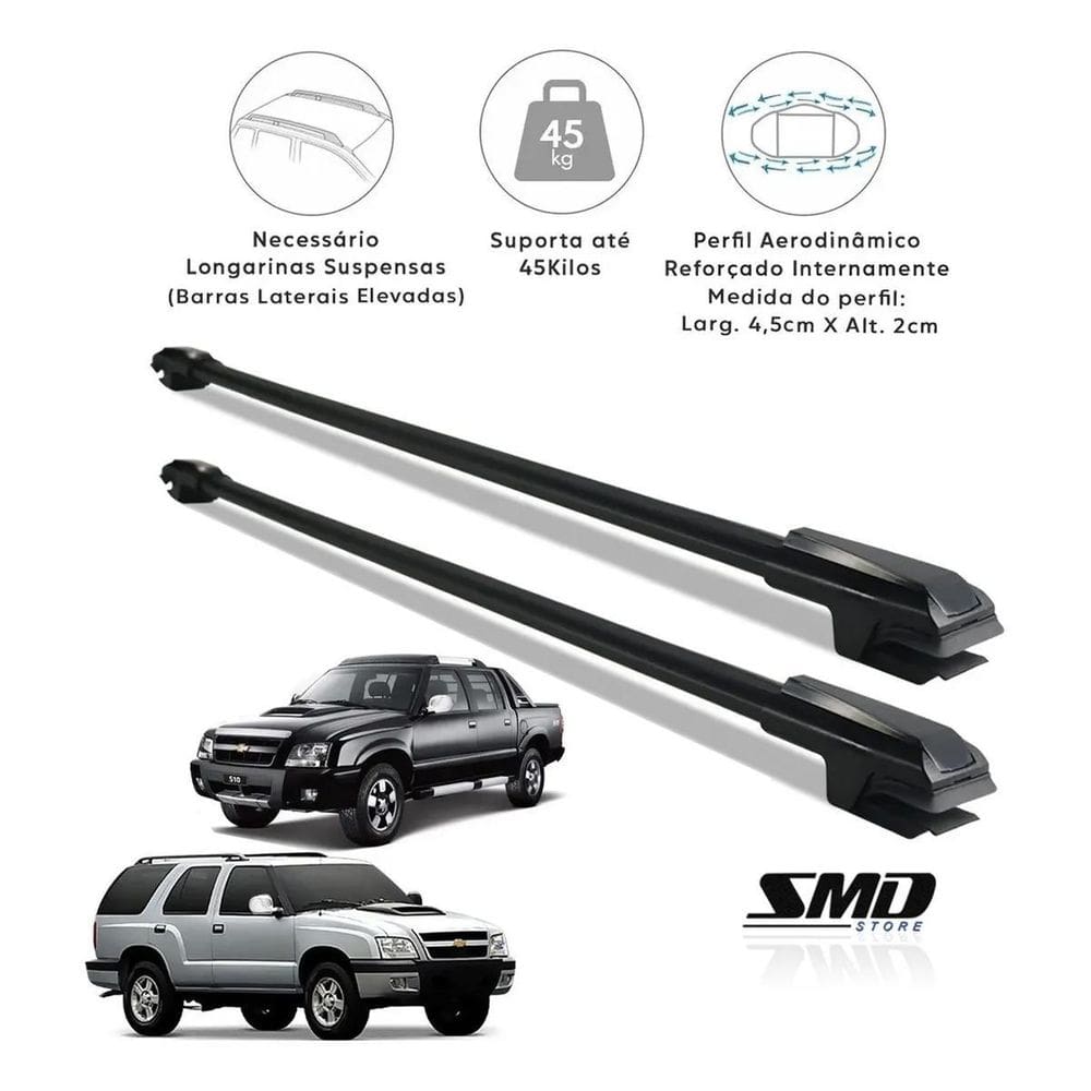 Rack Travessa Teto Gm S10 Cab Dupla E Blazer 1995 Até 2012