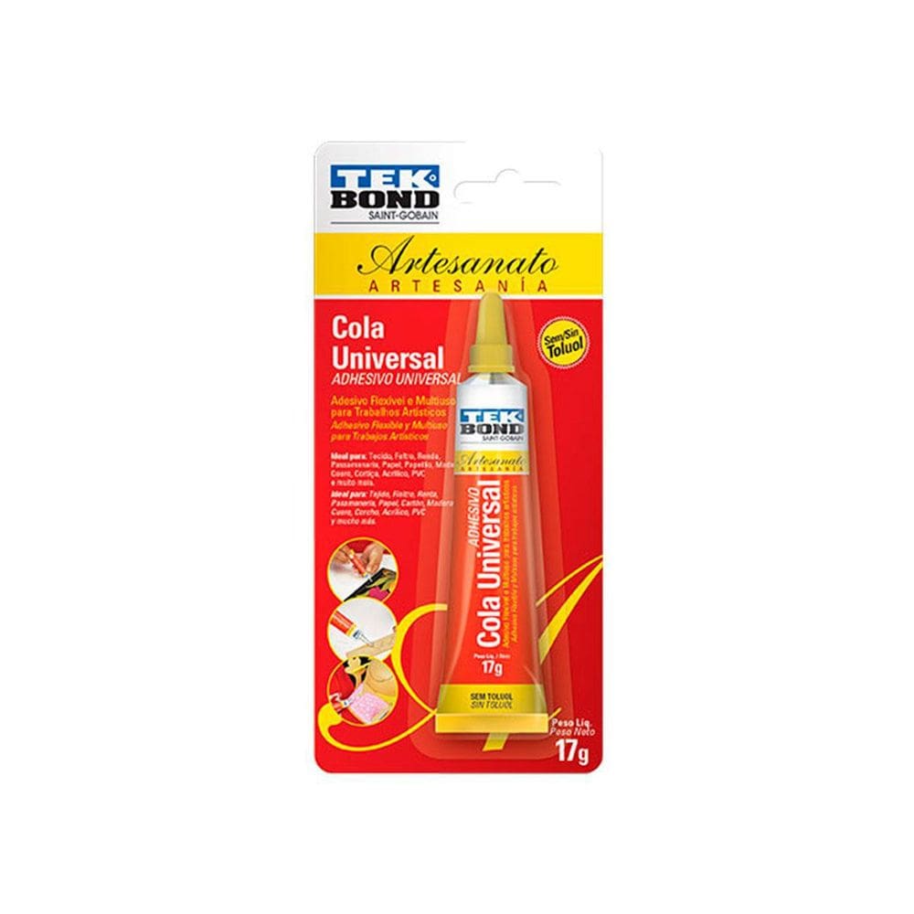 Cola Universal Artesanato 17 G Contém 12 Unidades, Tek Bond