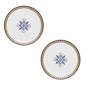 Kit 2 Pratos Sobremesa Porcelana 21 Cm Coup Lisboa Oxford
