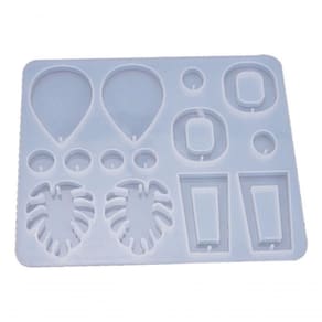 Molde De Silicone Resinas Folha-brinco-pingente Colar