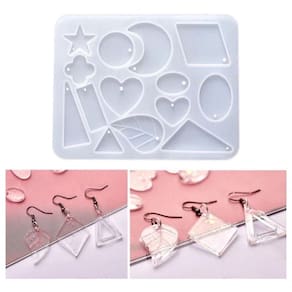 Molde De Silicone Para Resinas Lua-estrela-brinco-pingente
