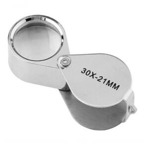Mini Lupa 30x21mm Inox Relojoeiro Joalheiro Gota De Mão