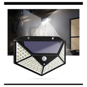 Luminária Solar Parede 100 Led Sensor Presença Com 3 Funções